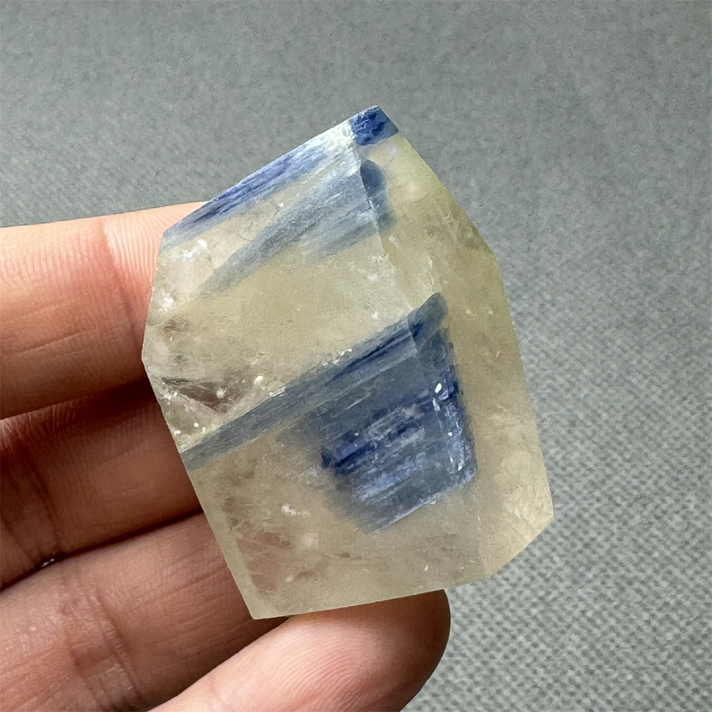 Renewable Energy Infrastructure - Natural Crystal Blue Kyanite Polyhedral Quartz