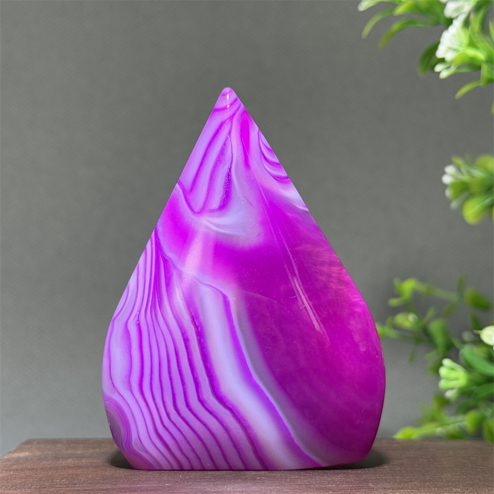 Renewable Energy Infrastructure - Natural Gemstone Purple Agate Free Form