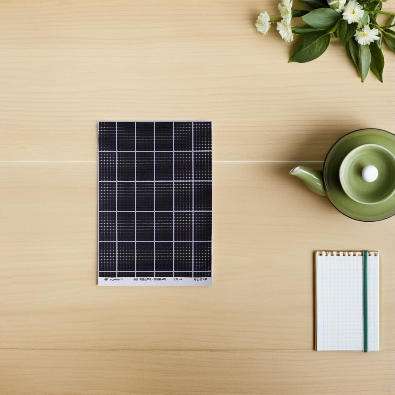Renewable Energy Diorama - 6Sheets Miniature Solar Panel Photovoltaic Sticker